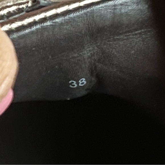 Burberry Metallic Leather Check Leather trim Lace Up Sneakers EU38 US8 - Picture 13 of 15